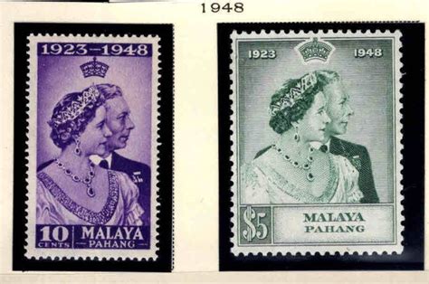 MALAYA-Pahang Scott 44-45 MNH** 1948 Silver Jubilee set | Asia ...