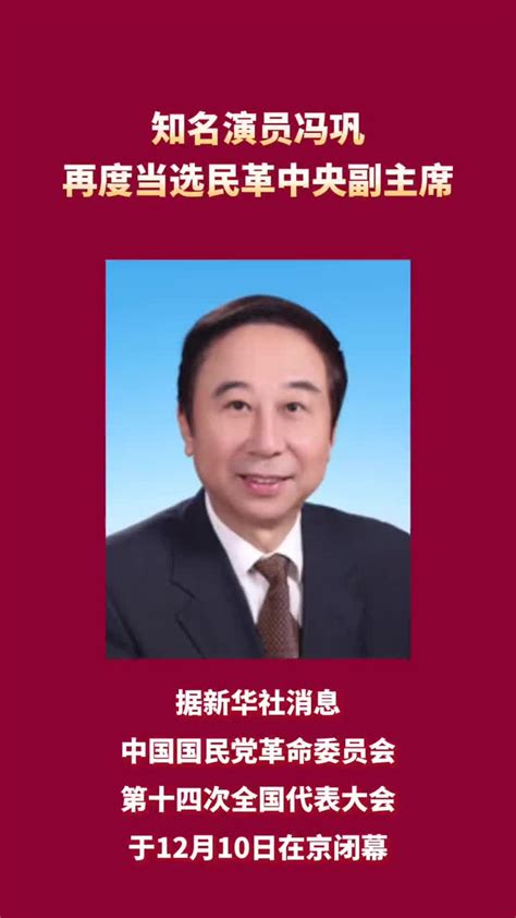 12月11日，据红星新闻报道：知名演员冯巩再度当选民革中央副主席_新浪新闻