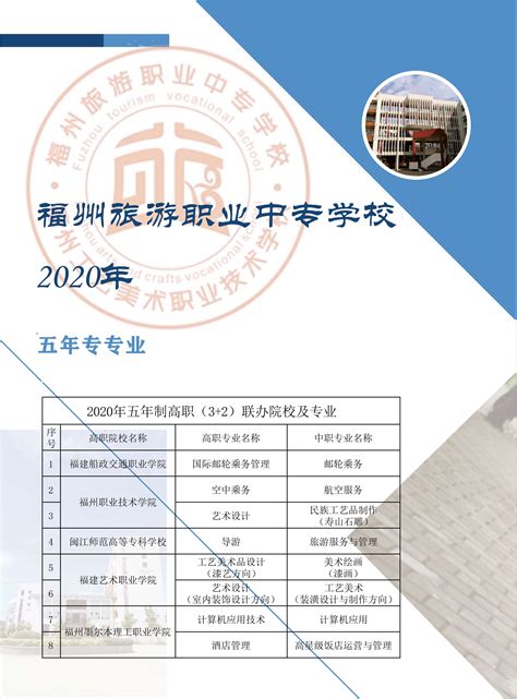 2020年五年专专业 - 福建省福州旅游职业中专学校