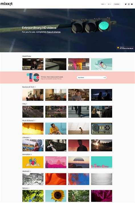 推荐10个视频素材网站，免费、高清、可商用_mixkit
