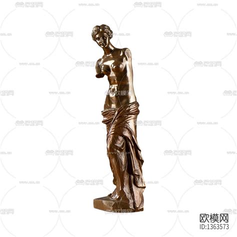 欧式金色陶瓷断臂维纳斯全身像雕塑-软装图片免费下载-欧模网
