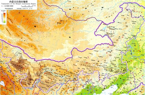蒙古地形图图片