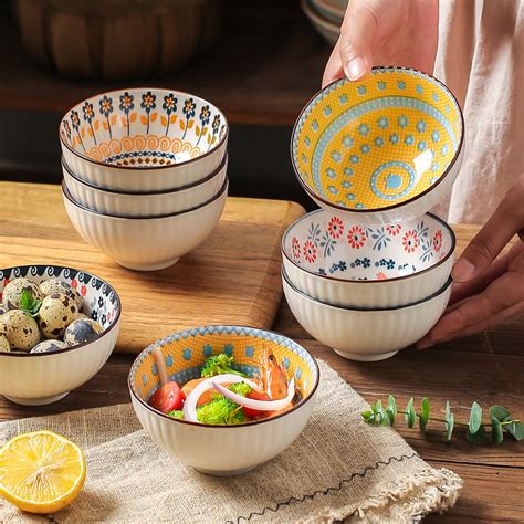 川岛屋日式餐具陶瓷碗家用吃饭碗特别好看的米饭碗高颜值碗碟套装_虎窝淘