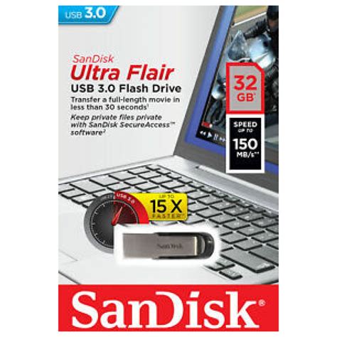 SanDisk Ultra Flair USB 3.0 Flash Drive (32 GB) - Hadafy