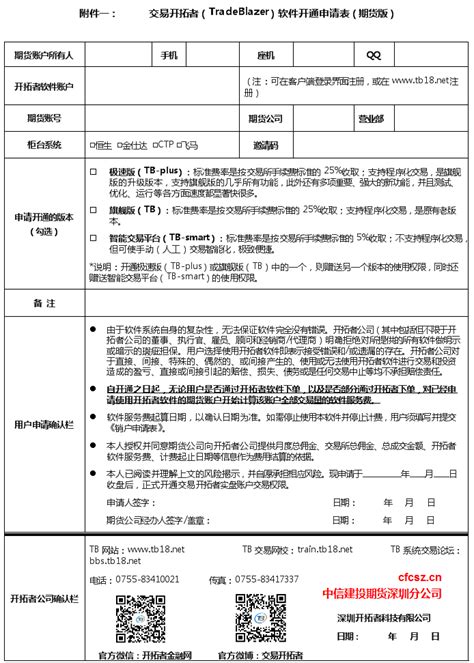 程序化交易软件开拓者TB如何开通？收取多少费用？-中信建投期货深圳营业部