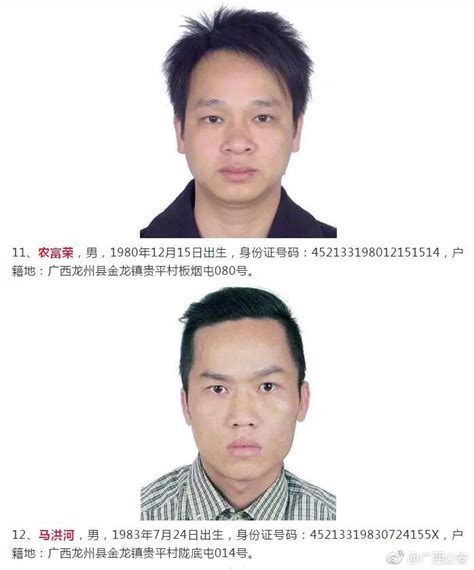 广西警方悬赏通缉这20名重大在逃毒品犯罪嫌疑人 看见他们请报警！