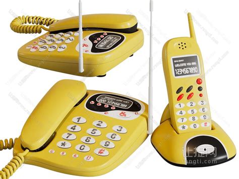 现代电话机、座机电话3d模型下载_模型ID:96048-让提网