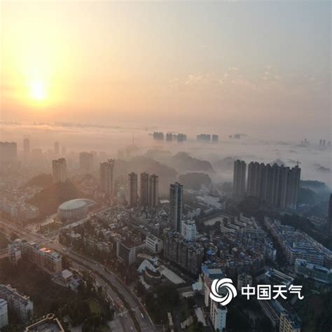 今日霜降 雾锁资阳-高清图集-中国天气网