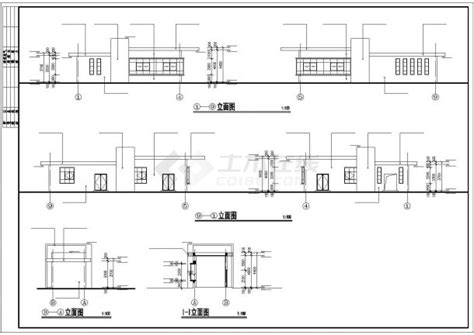 昆明市某大型制造公司大门全套建筑设计CAD图纸_大门_土木在线