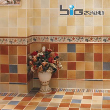 欧式仿古砖厨房瓷砖浴室地板 卫生间地砖 可混铺拼花墙砖 暖色300-设计本逛商品