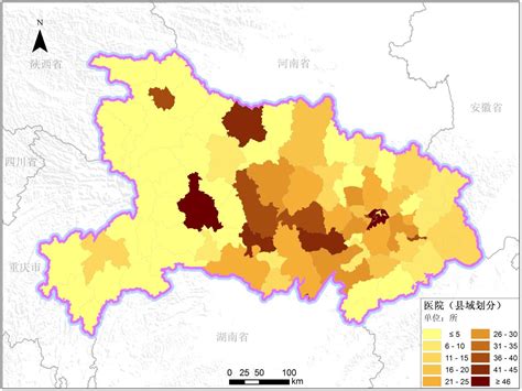 湖北省县级医院分布产品-社会经济类数据产品-地理国情监测云平台