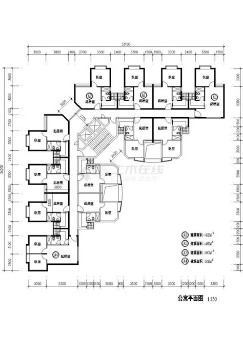 漳州市天韵花园小区经典热门的平面户型设计CAD图纸（3张）_住宅小区_土木在线