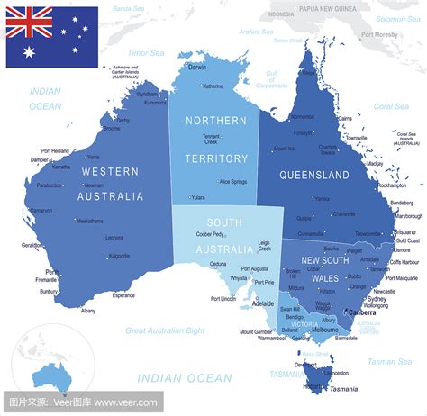 澳大利亚的地图-澳大利亚在线地图哪里看？