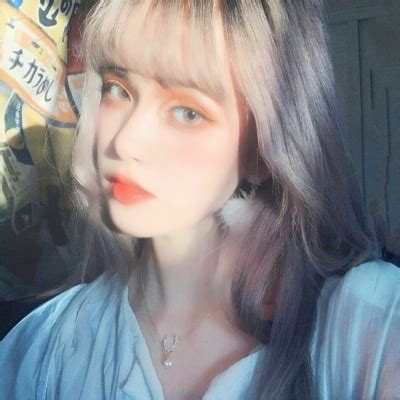 非主流头像女生染发
