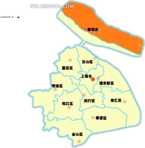 上海市区级矢量图AI素材免费下载_红动网