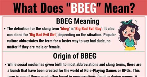 BBEG Meaning: What Does BBEG Mean and Stand for? • 7ESL