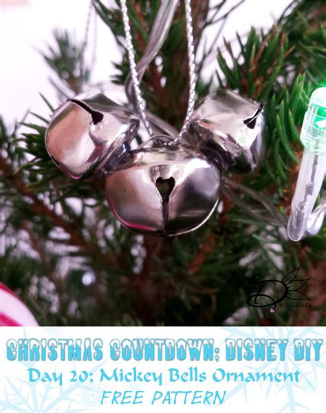 Disney Christmas Ornament - Mickey Ears Jingle Bells - Silver