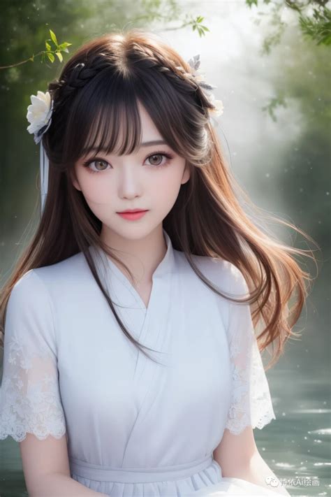 手绘美女图片