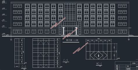五层5556平米岳阳教育文化传媒有限公司综合楼设计(建筑图结构图)_建筑结构_56设计资料网