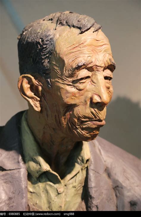 彩色雕塑老人侧面头像高清图片下载_红动中国