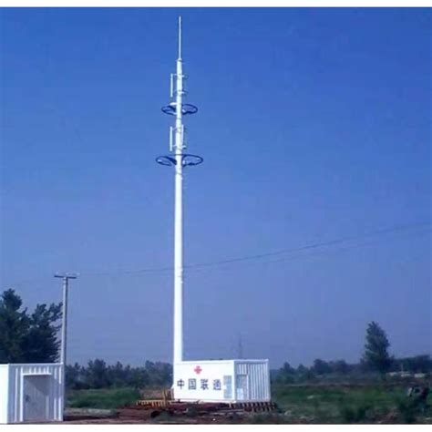 单管塔安装 50米单管塔 独管塔 钢结构铁塔 单管通信塔 质量保障 单管塔施工