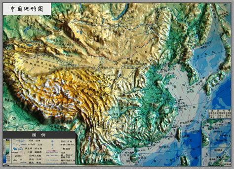 中国地形图3D版 - 中国地理地图 - 地理教师网