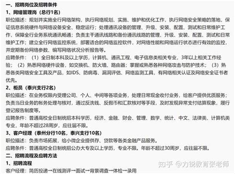 江苏长江商业银行2022年上半年泰州地区招聘公告 - 知乎