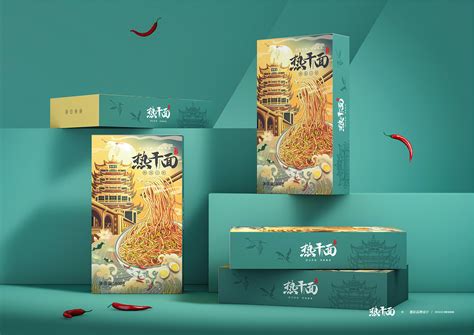 武汉热干面插画包装设计 食品包装设计_墨彩品牌设计-站酷ZCOOL