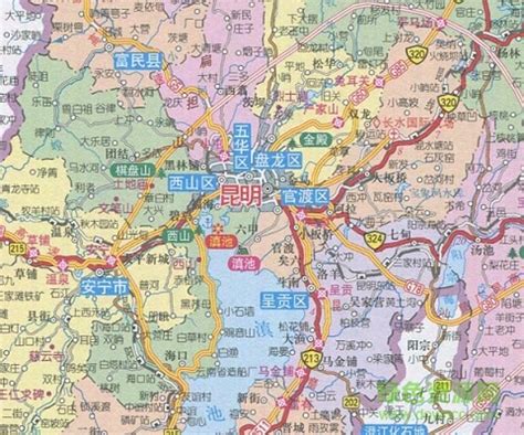 昆明市区域分布图,云南地区区域分布图,昆明市城区_大山谷图库