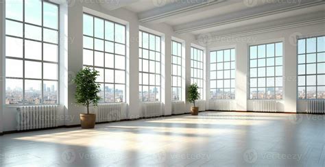 Abstract light white blurred office background without people - AI ...