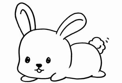 可爱卡通小白兔简笔画步骤图，寥寥几笔即可画出_360新知