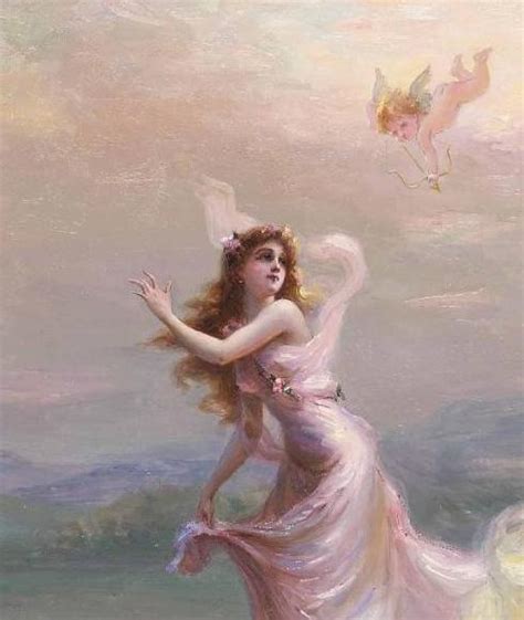 希腊神话人物丘比特,丘比特与少女，希腊神话中的带翼形象-史册号