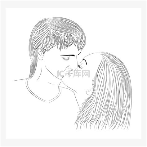 亲吻两个矢量插图友谊男生女朋友男朋友男性女性拥抱流行音乐女孩吸引力高清图片下载-正版图片321261823-摄图网