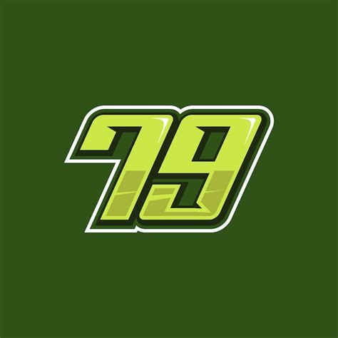 Premium Vector | Racing number 79 logo design vector