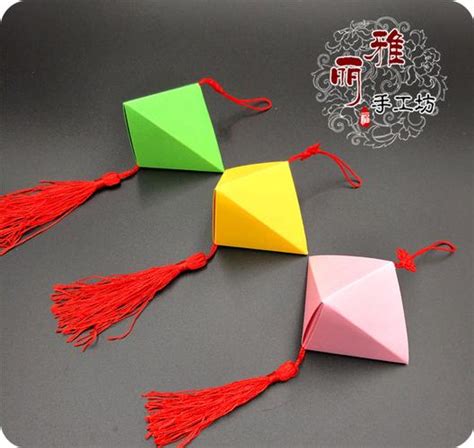 大一些的粽子香包折纸(用纸折粽子香包) | 抖兔教育