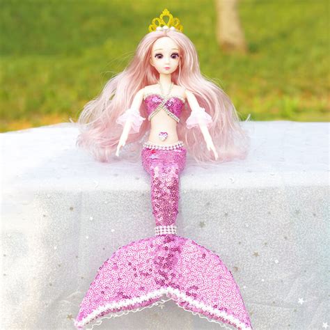 厂家批发地摊高档美人鱼公主娃娃亮片美人鱼玩具洋娃娃过家家玩具-阿里巴巴