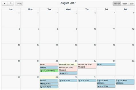 JavaScript Libs: FullCalendar - A full-sized drag & drop event calendar ...