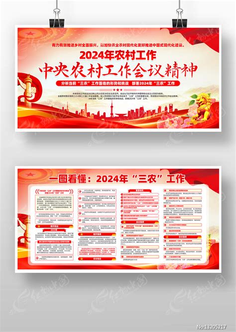 2024年中央农村工作会议精神展板图片下载_红动中国