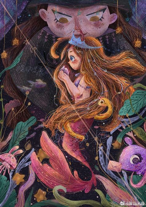 女巫与人鱼公主封面绘本设计设计作品-设计人才灵活用工-设计DNA