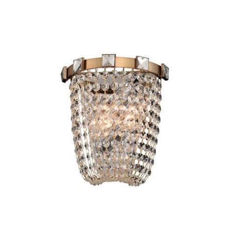 Allegri Impero Wall Sconce Brushed Champagne Gold 2 Light - Kay Lighting