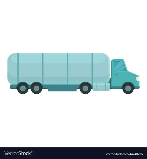 Gasoline tanker icon cartoon truck tank Royalty Free Vector