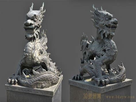 龙雕塑模型 石头龙 石龙 雕塑龙3D模型- 3D资源网-国内最丰富的3D ...