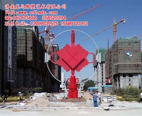 银川高10米《中国结》不锈钢雕塑-济南龙马雕塑艺术有限公司