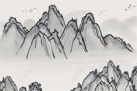 铅笔画山水画图片