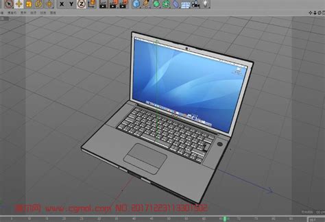 手提电脑3D模型 3D模型 免费下载 - 3DCOOL 3D酷站