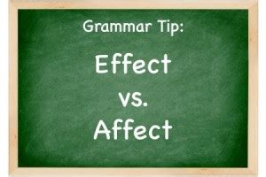 Affect vs. Effect: What