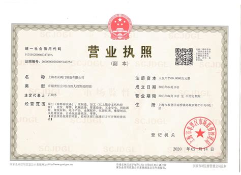 公司证书-中国驰名商标-上海奇众阀门制造有限公司