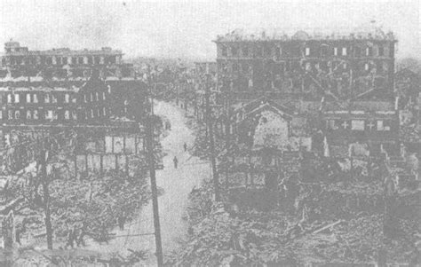 上海闸北宝山路一带被日机轰炸成废墟-中国抗日战争-图片
