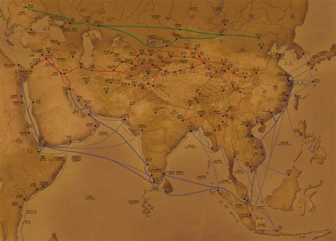 丝绸之路地图图片