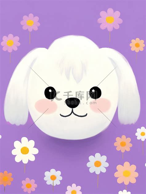 非主流小狗紫色头像